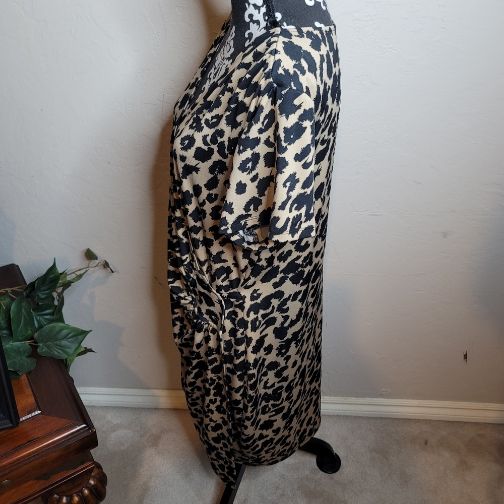 4 for$25💎AA Studio Leopard Wrap Dress Sz 16W - Picture 5 of 13